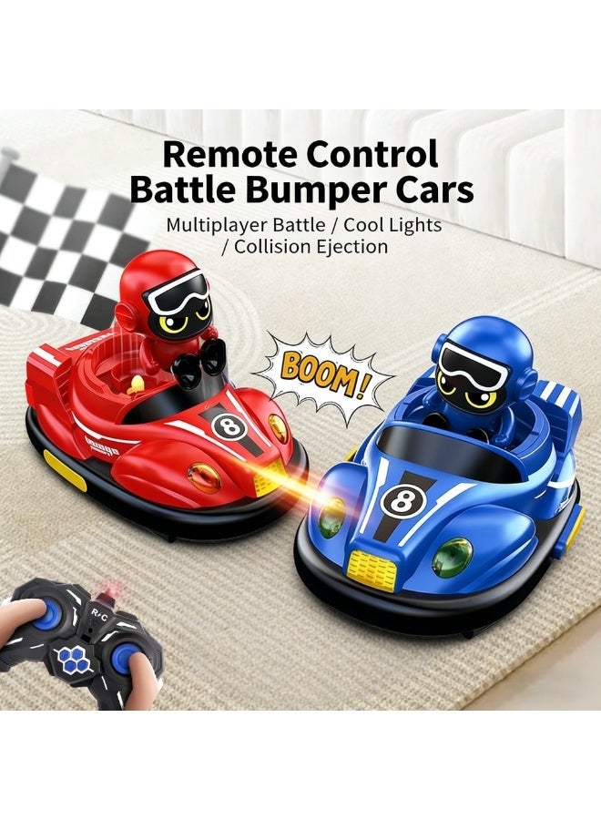 2-Player Remote Control Bumper Kart Battle Toy | Double RC Car with Collision & Ejection for Family Fun Racing - Image 1